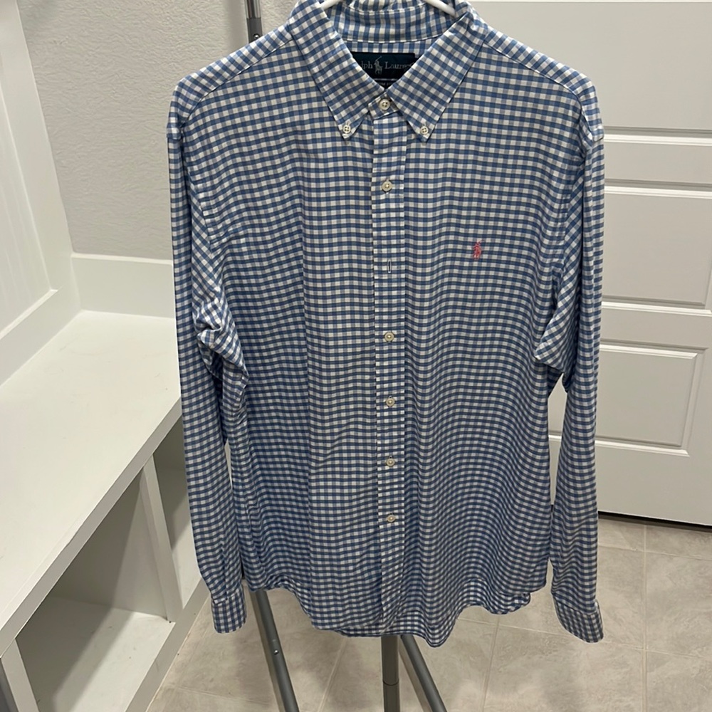 Ralph Lauren mens custom fit dress shirt